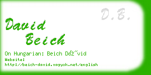 david beich business card